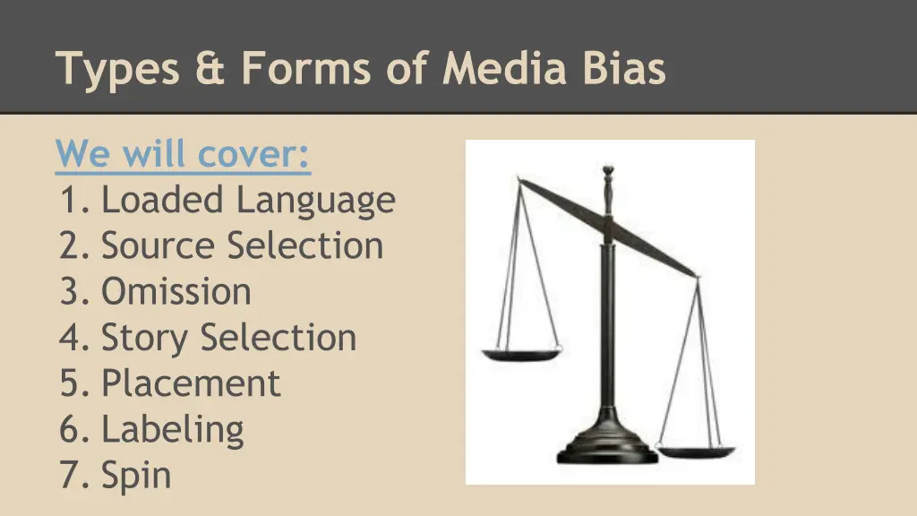 types forms of media bias
