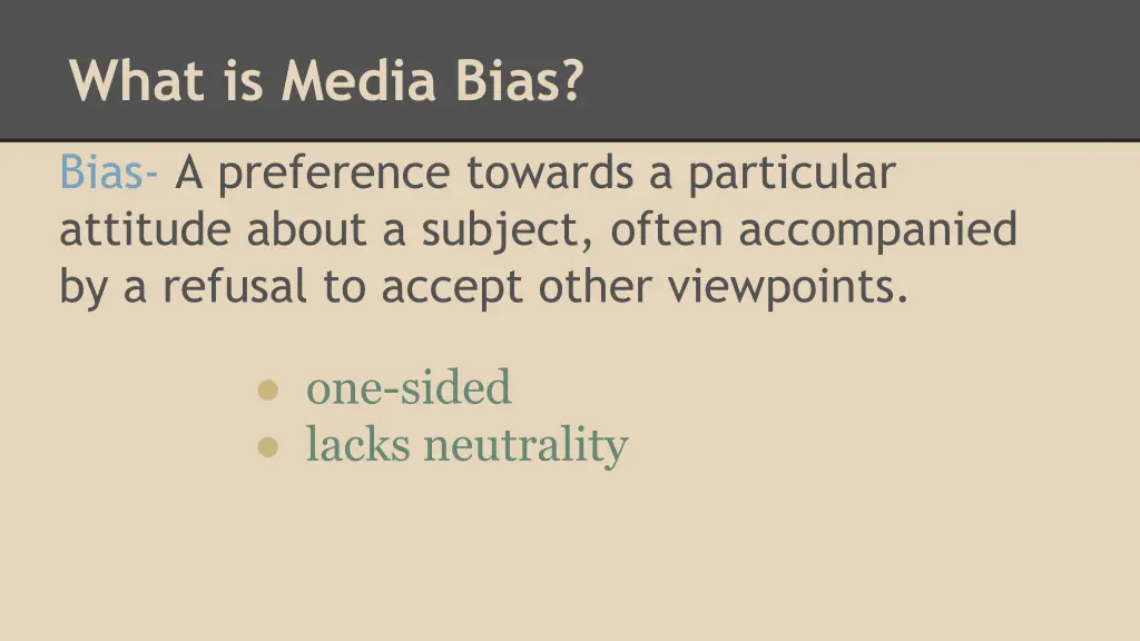 what is media bias
