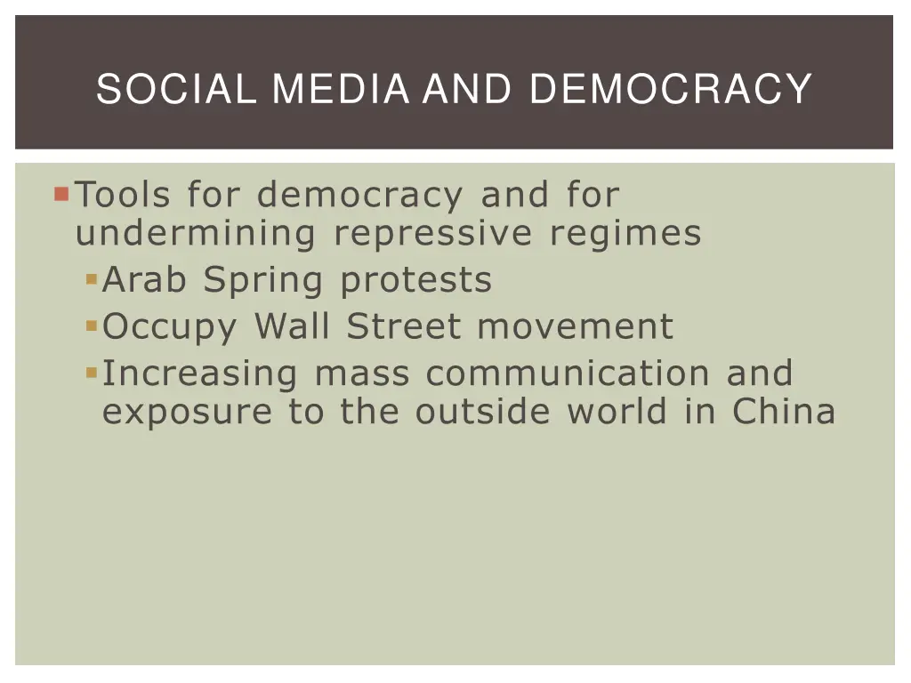 social media and democracy