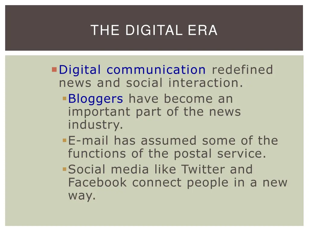 the digital era