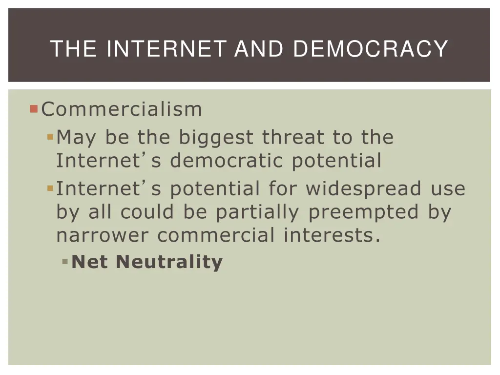 the internet and democracy