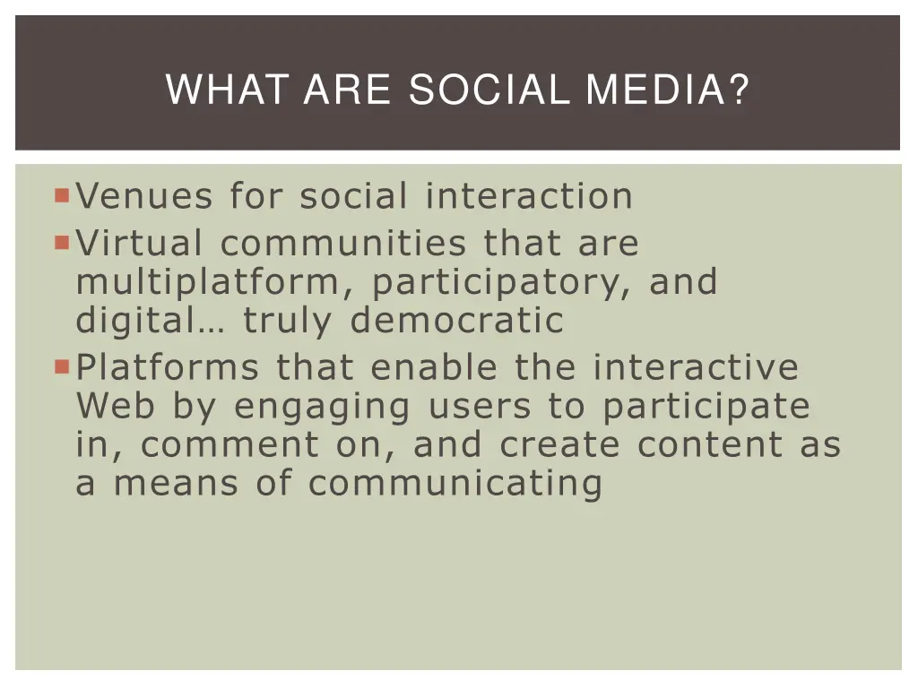 what are social media
