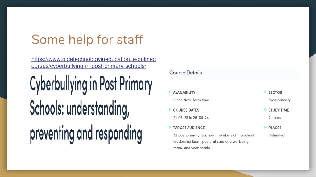 some help for staff