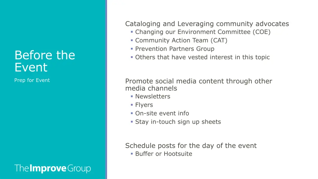 cataloging and leveraging community advocates
