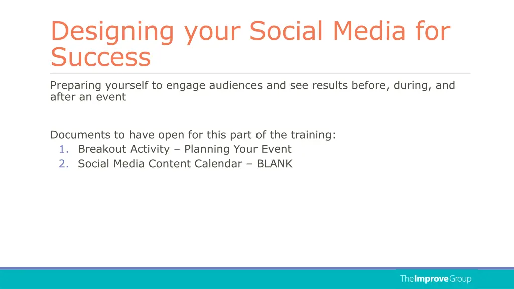 designing your social media for success