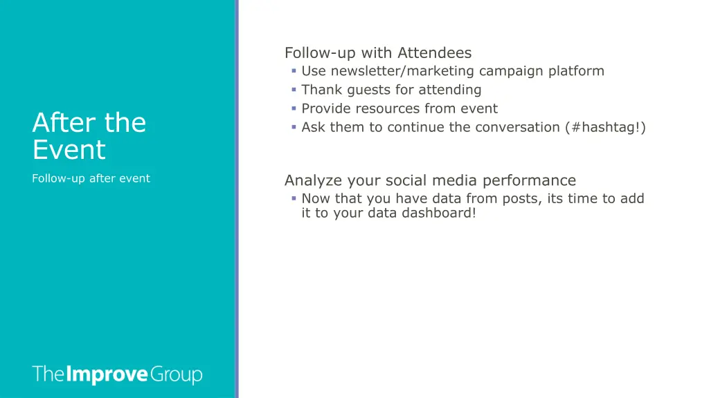 follow up with attendees use newsletter marketing