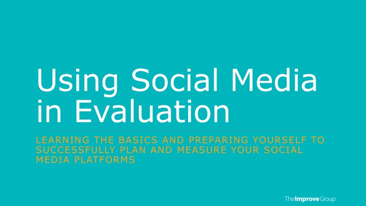 using social media in evaluation