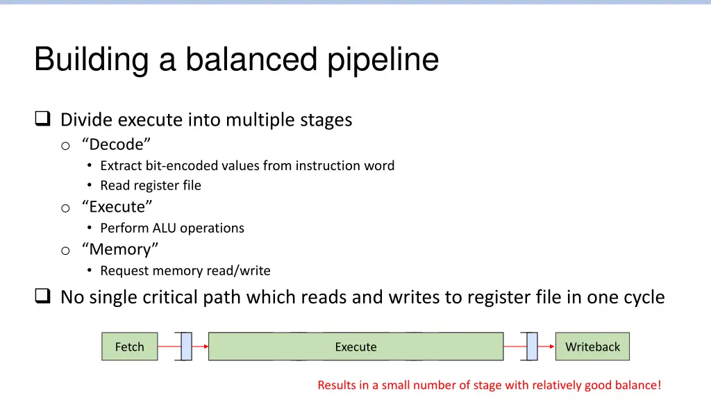 building a balanced pipeline 1