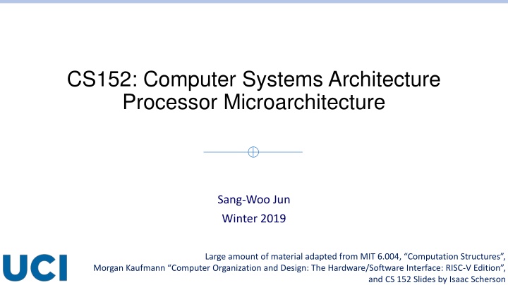 cs152 computer systems architecture processor