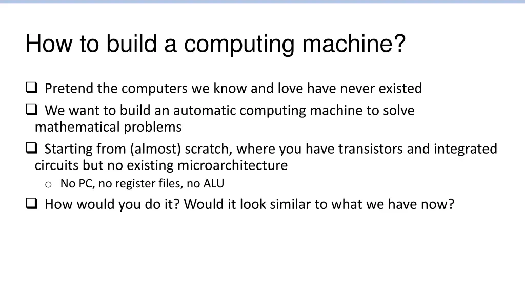 how to build a computing machine