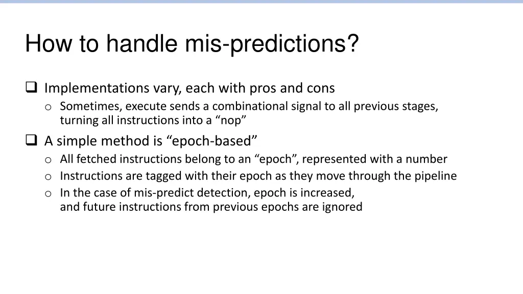 how to handle mis predictions