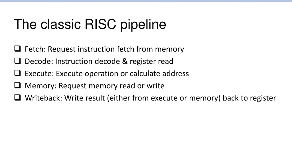 the classic risc pipeline 1