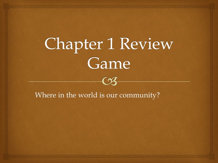 chapter 1 review game
