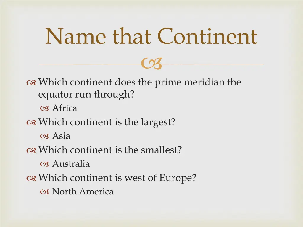name that continent