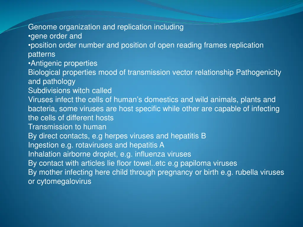 genome organization and replication including