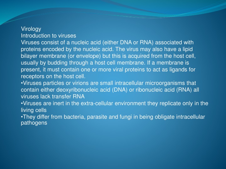 virology introduction to viruses viruses consist