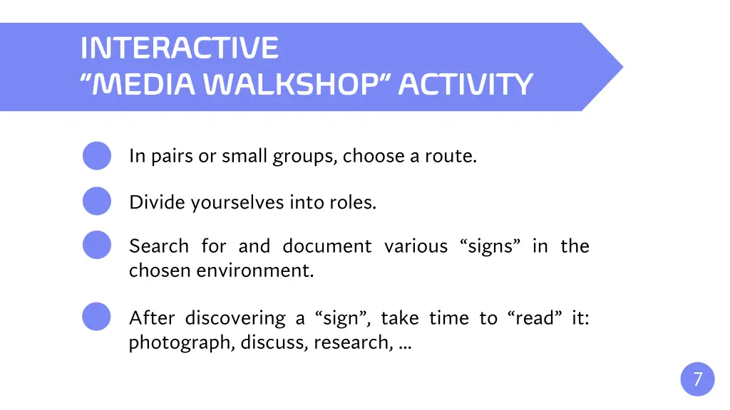 interactive interactive media media walkshop