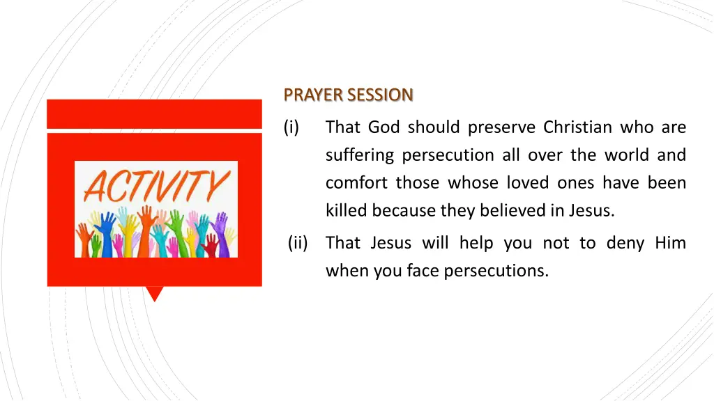 prayer session