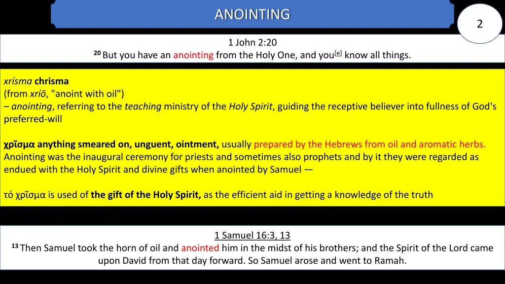 anointing 1
