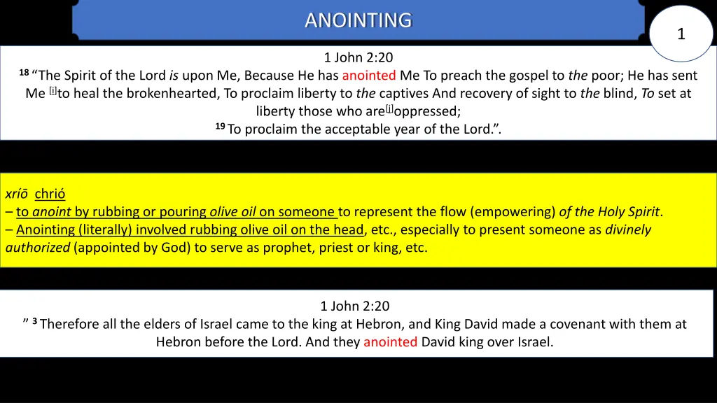 anointing