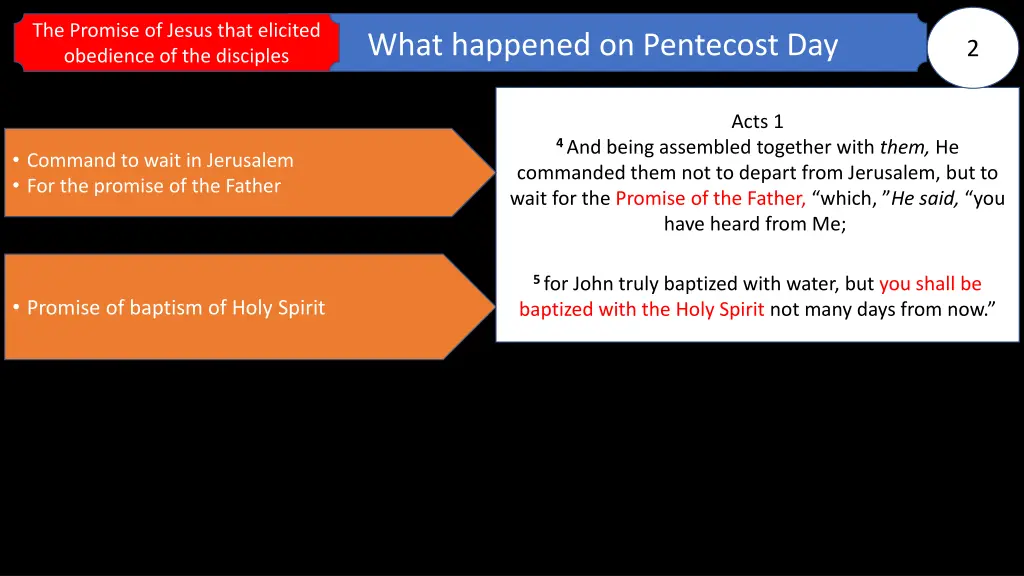 the promise of jesus that elicited obedience