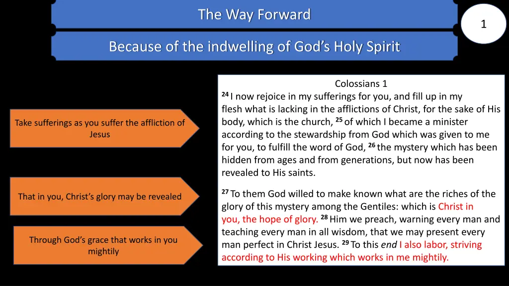 the way forward