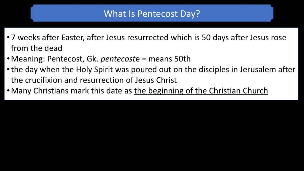 what is pentecost day