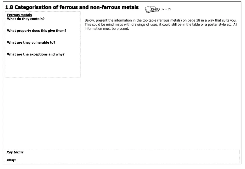 1 8 categorisation of ferrous and non ferrous