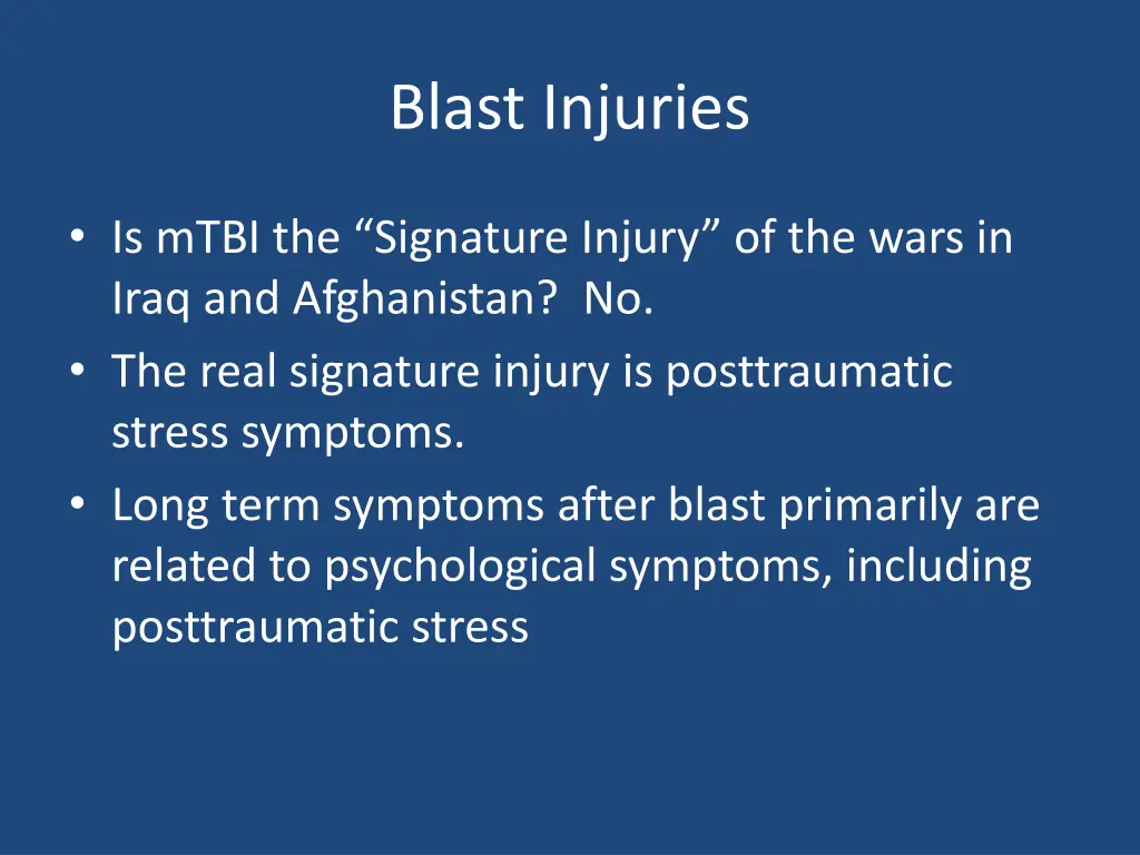 blast injuries