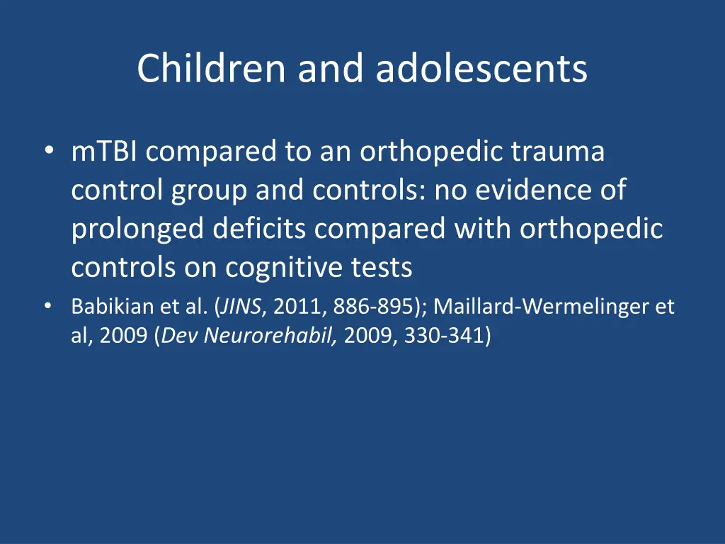 children and adolescents