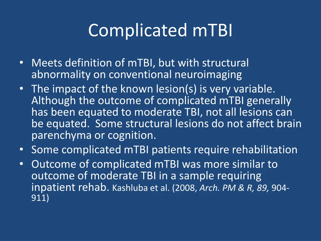 complicated mtbi