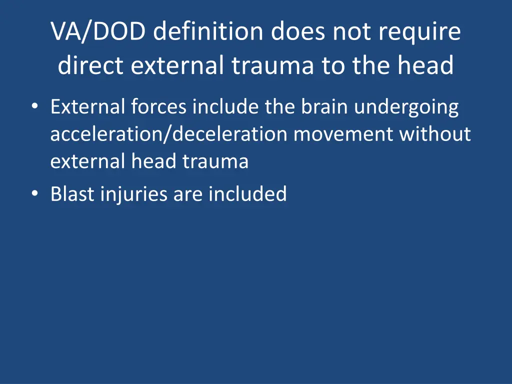 va dod definition does not require direct