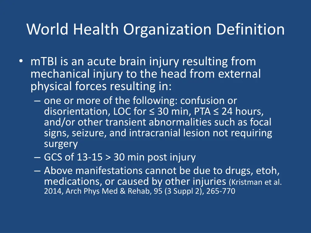 world health organization definition