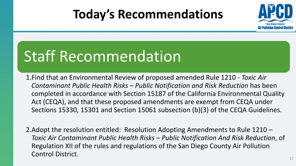 today s recommendations