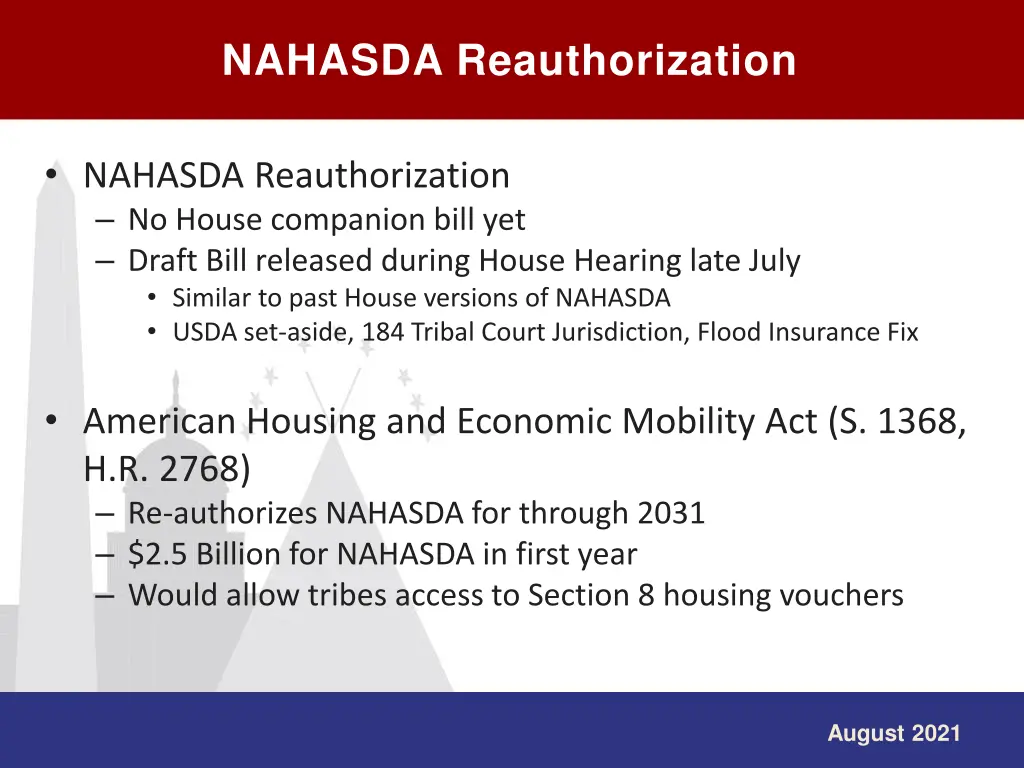 nahasda reauthorization