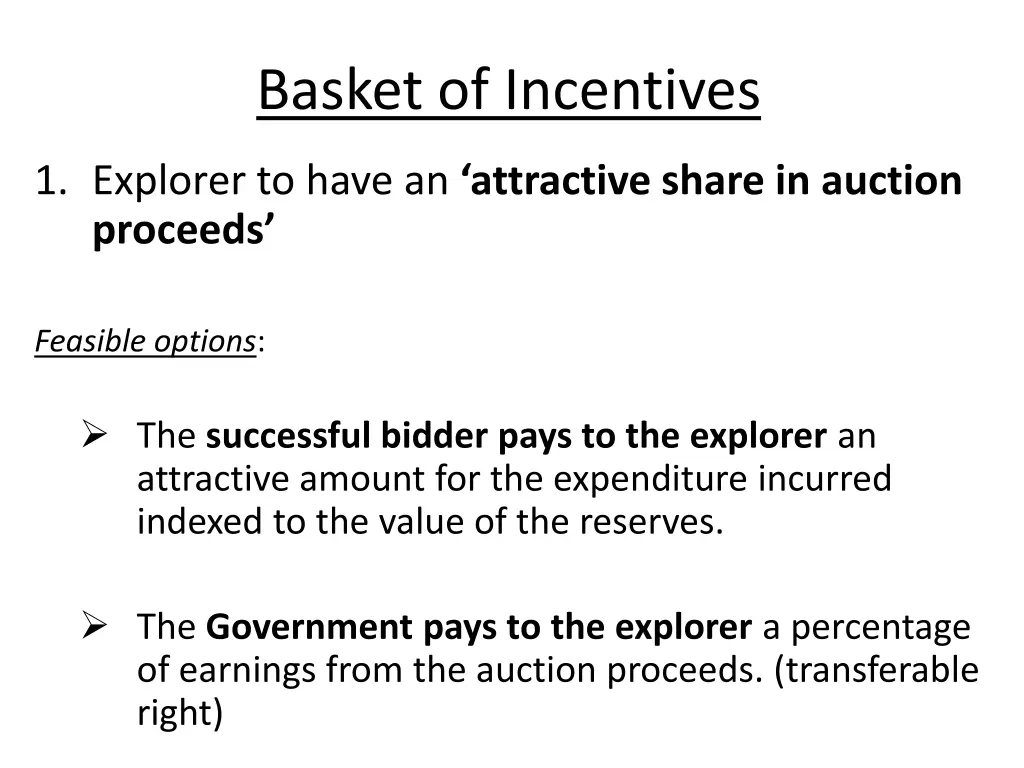 basket of incentives