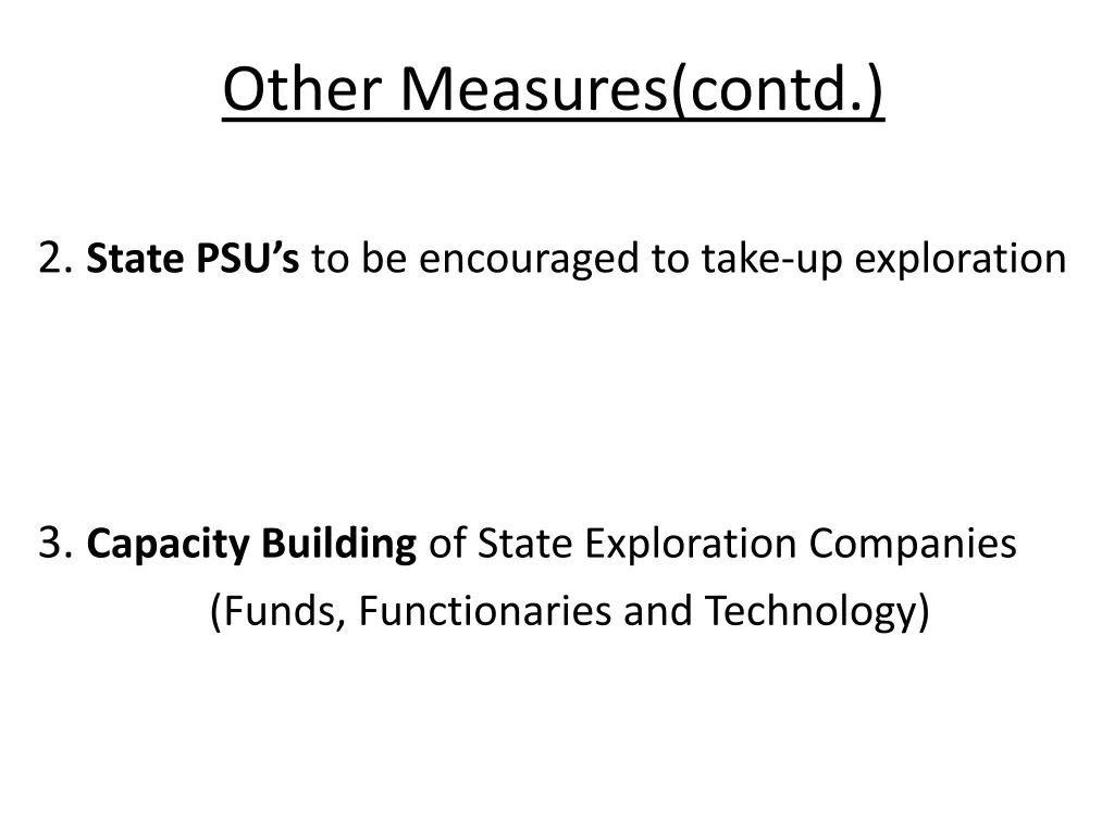 other measures contd