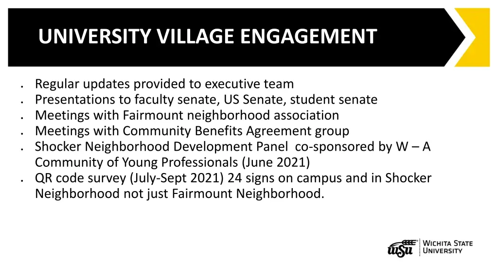 university village engagement