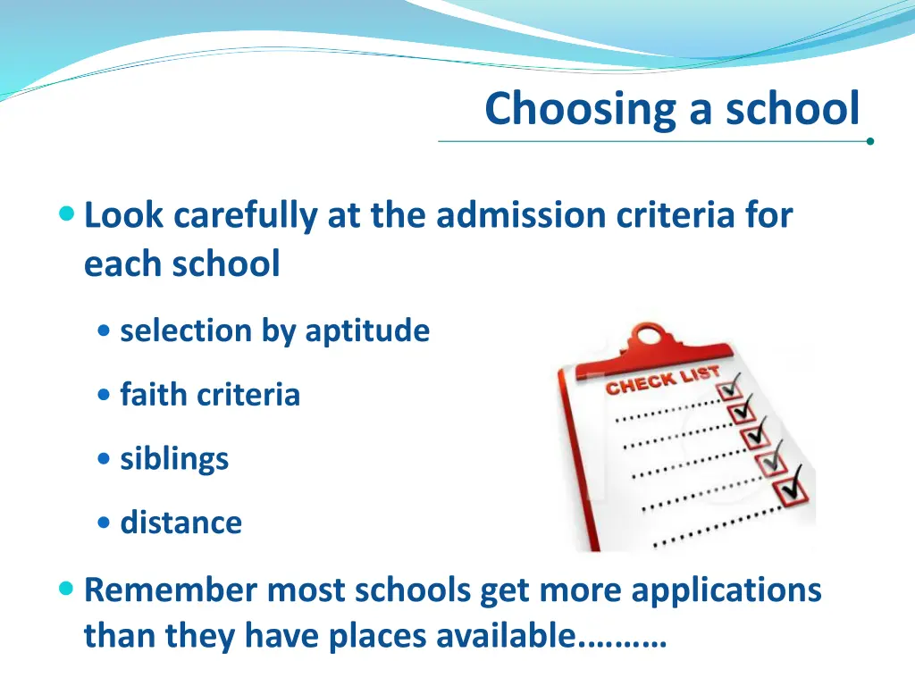 choosing a school 8