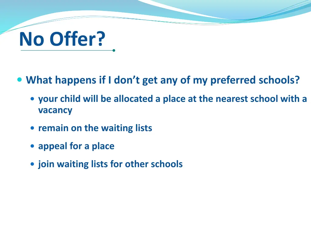 no offer