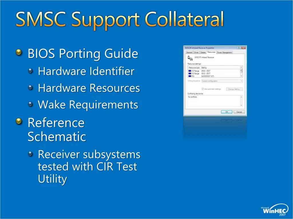 smsc support collateral