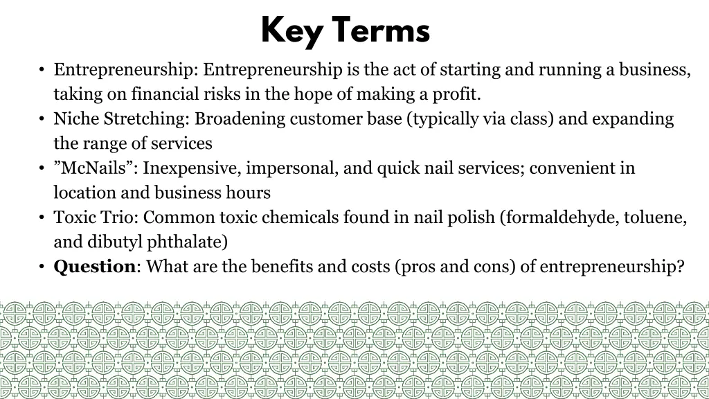 key terms
