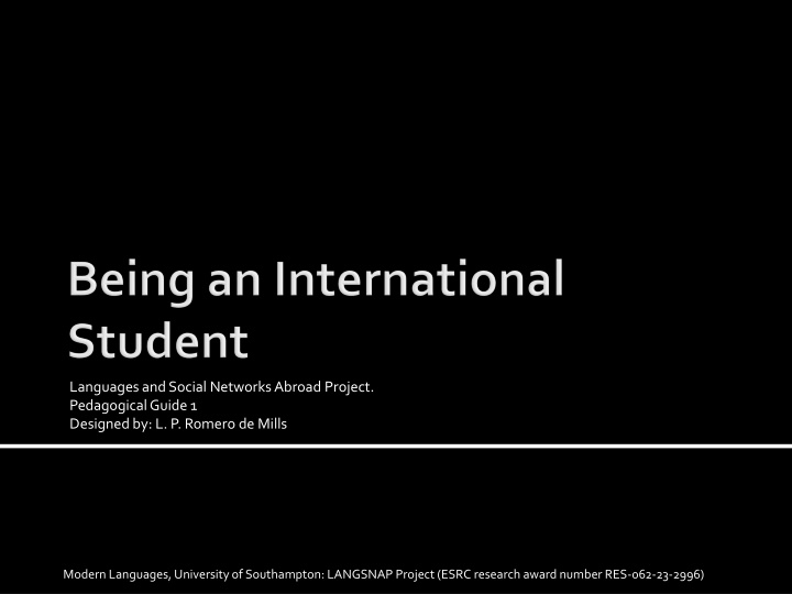 languages and social networks abroad project