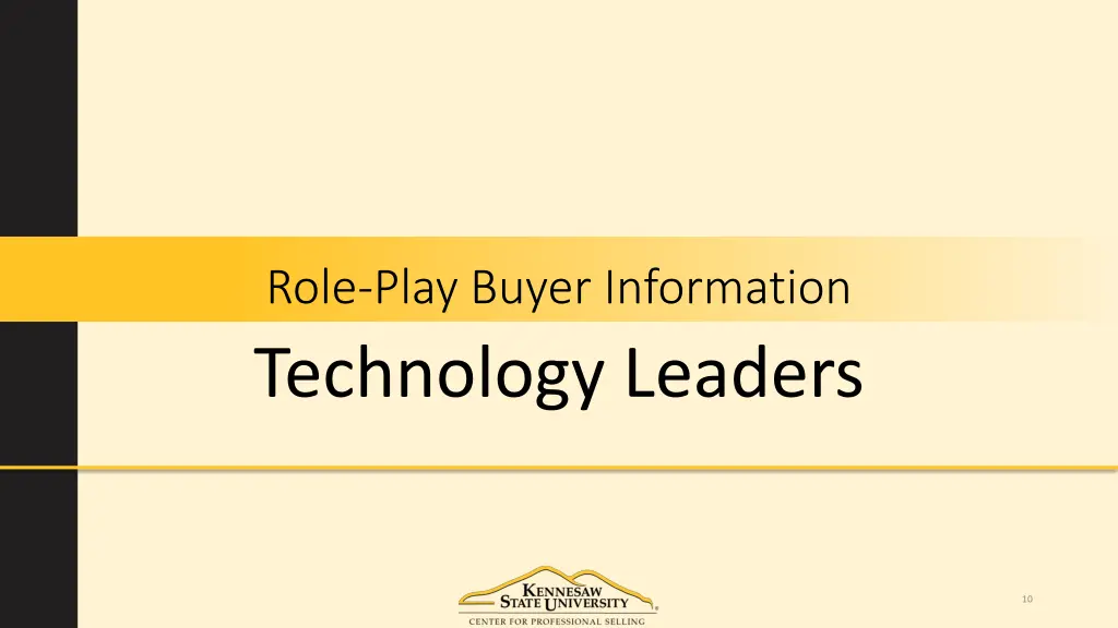role play buyer information technology leaders