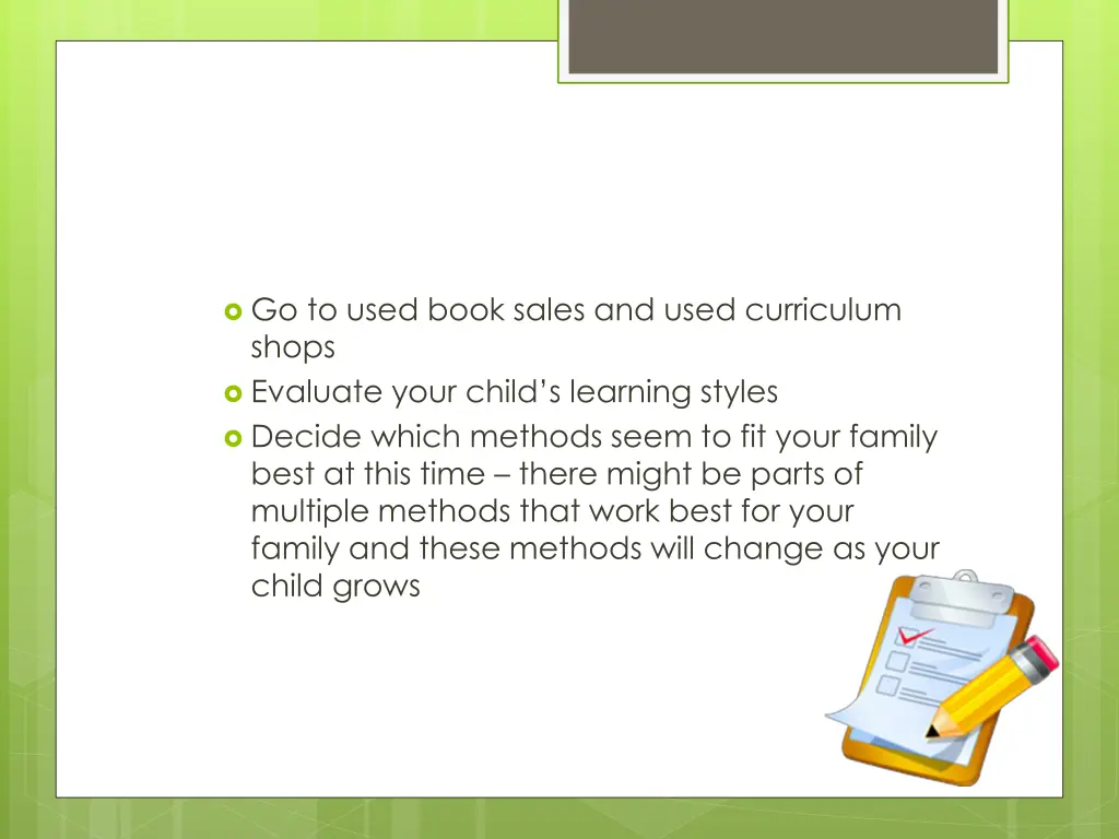 go to used book sales and used curriculum shops