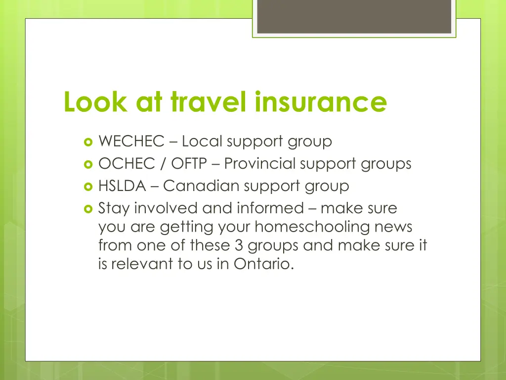 look at travel insurance