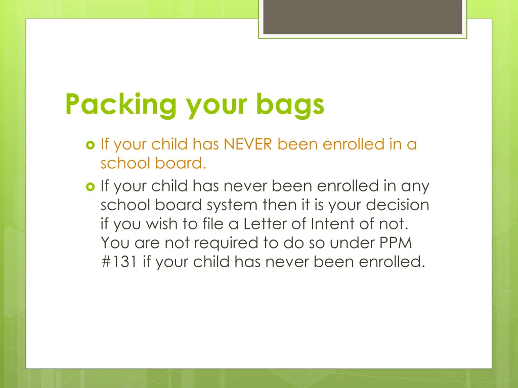 packing your bags