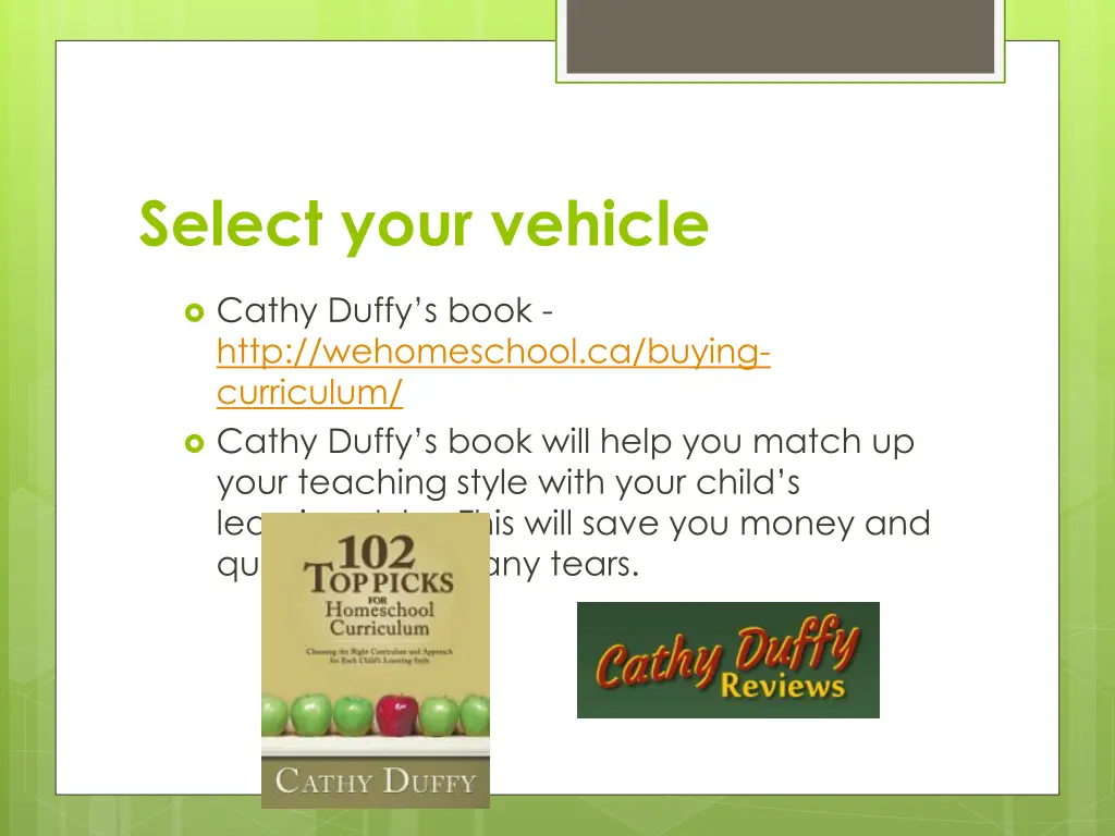 select your vehicle