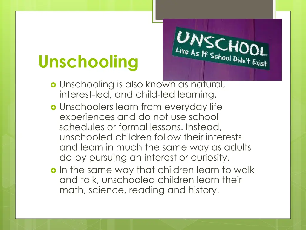unschooling