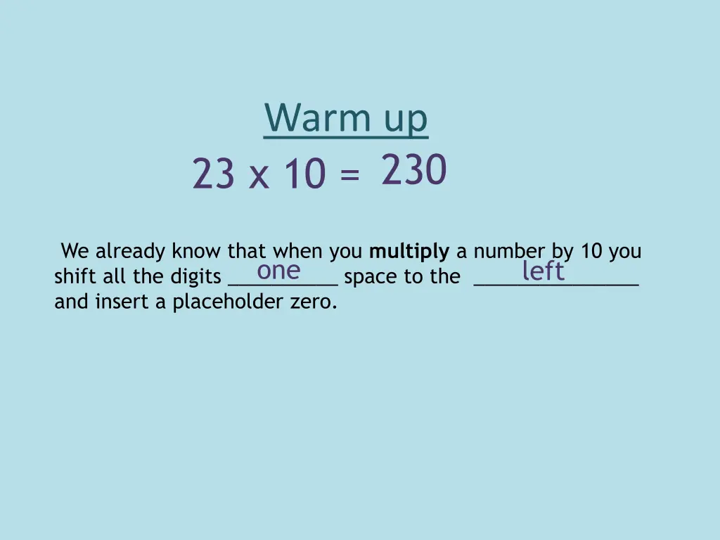 warm up 23 x 10